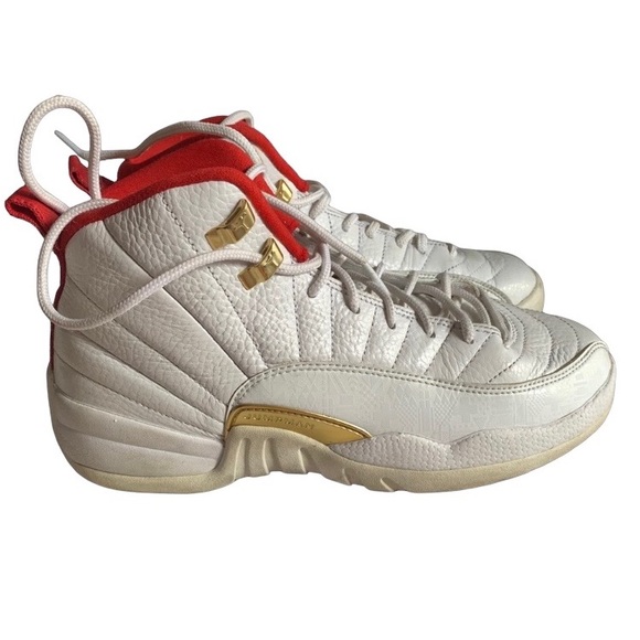 Jordan Other - Youth Nike Air Jordan 12 Retro Fiba 130690-107 2019 White Red Metallic Gold